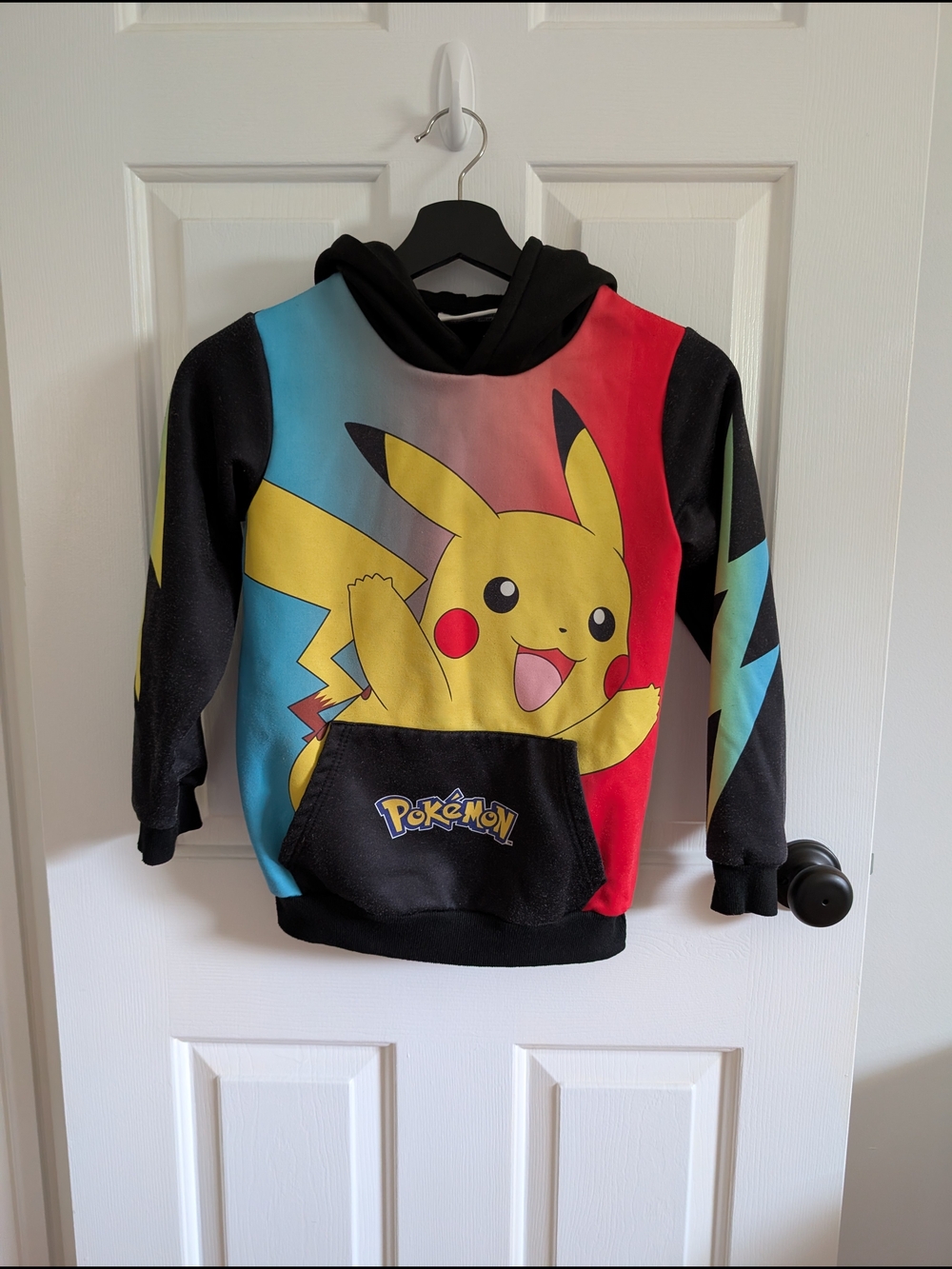 Pokemon Pikachu Kids' Pullover Hoodie  Yellow/Black Size 9/10